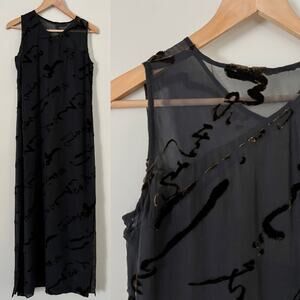 Vintage Black Midi Dress